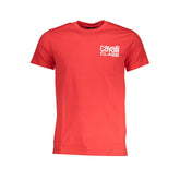 Cavalli Class Red Cotton T-Shirt -   -  Cavalli Class.